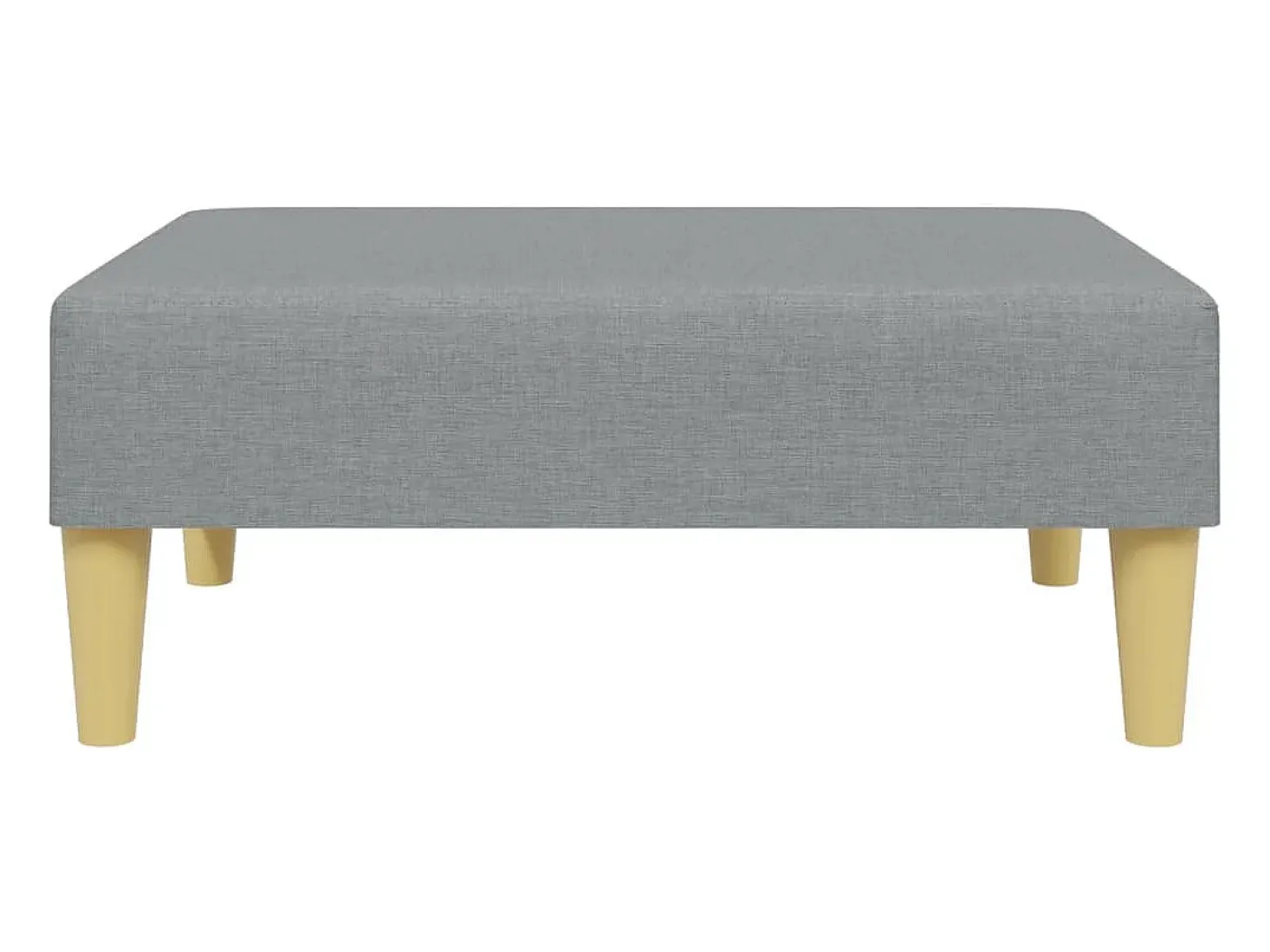 Sofá cama de 2 plazas con taburete tela gris claro
