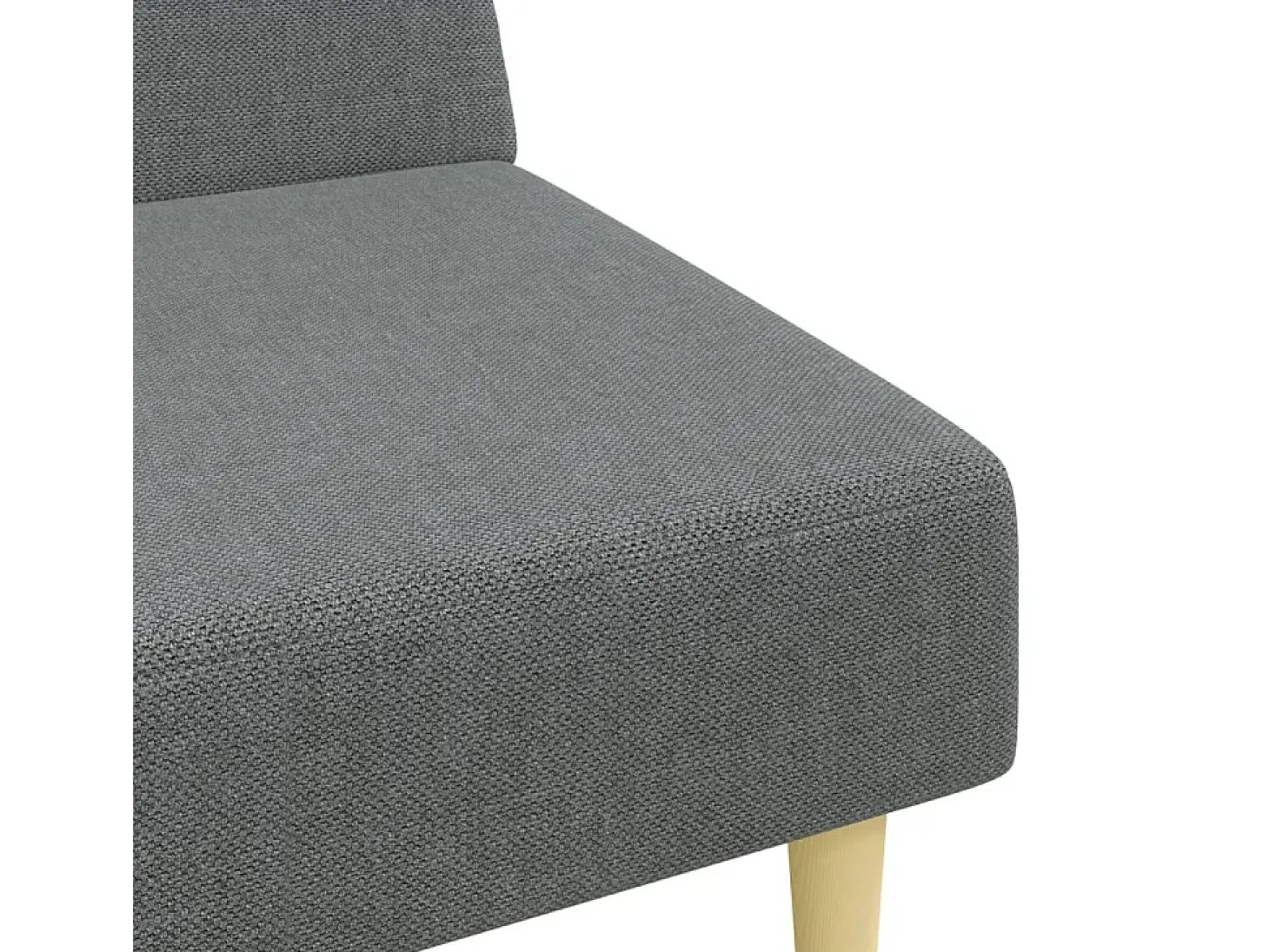 Sofá cama de 2 plazas con taburete tela gris oscuro