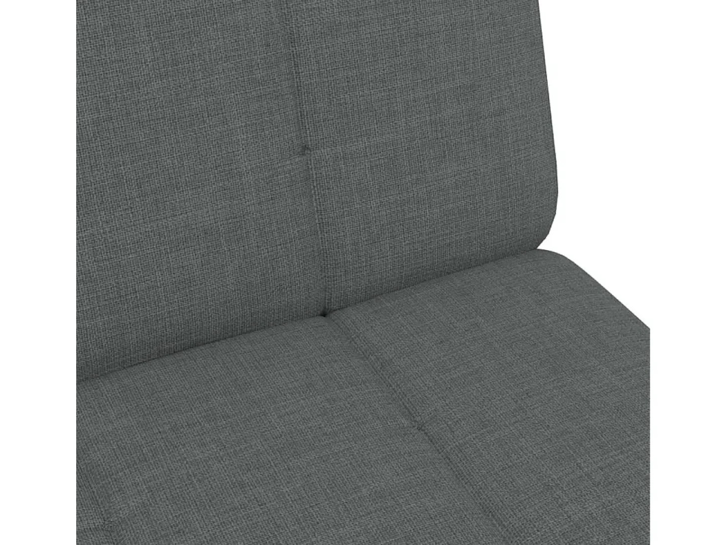 Sofá cama de 2 plazas con taburete tela gris oscuro