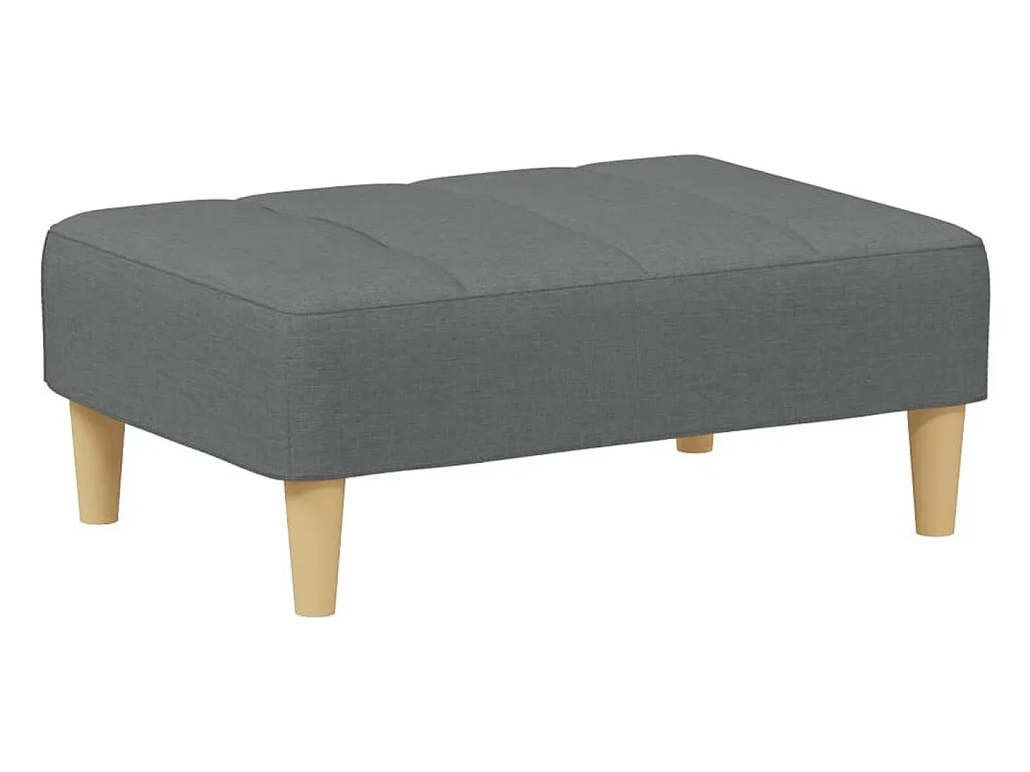 Sofá cama de 2 plazas con taburete tela gris oscuro