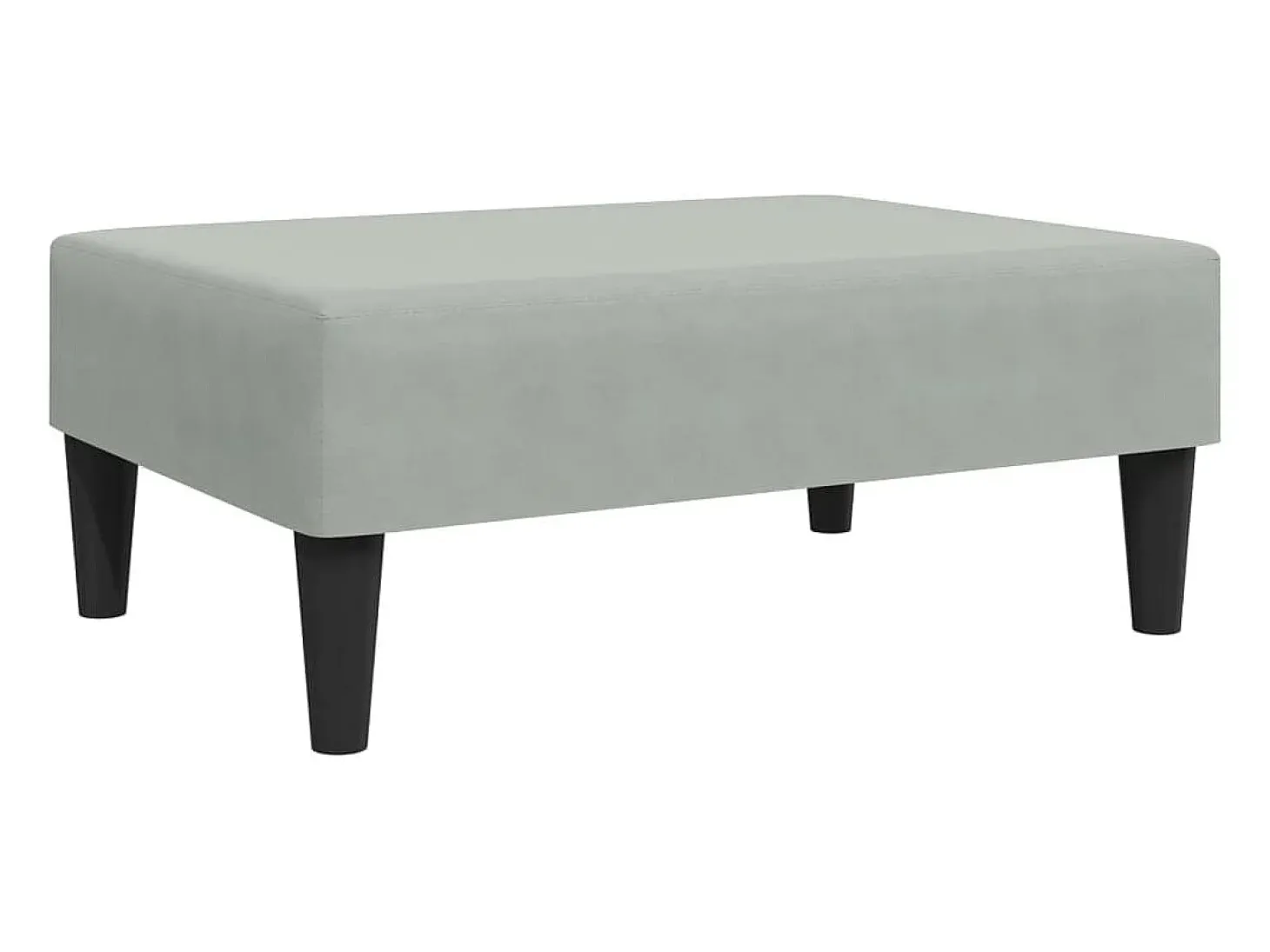 Sofá cama de 2 plazas con taburete terciopelo gris claro