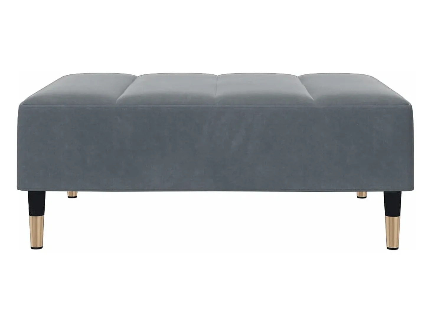 Sofá cama de 2 plazas con taburete terciopelo gris oscuro
