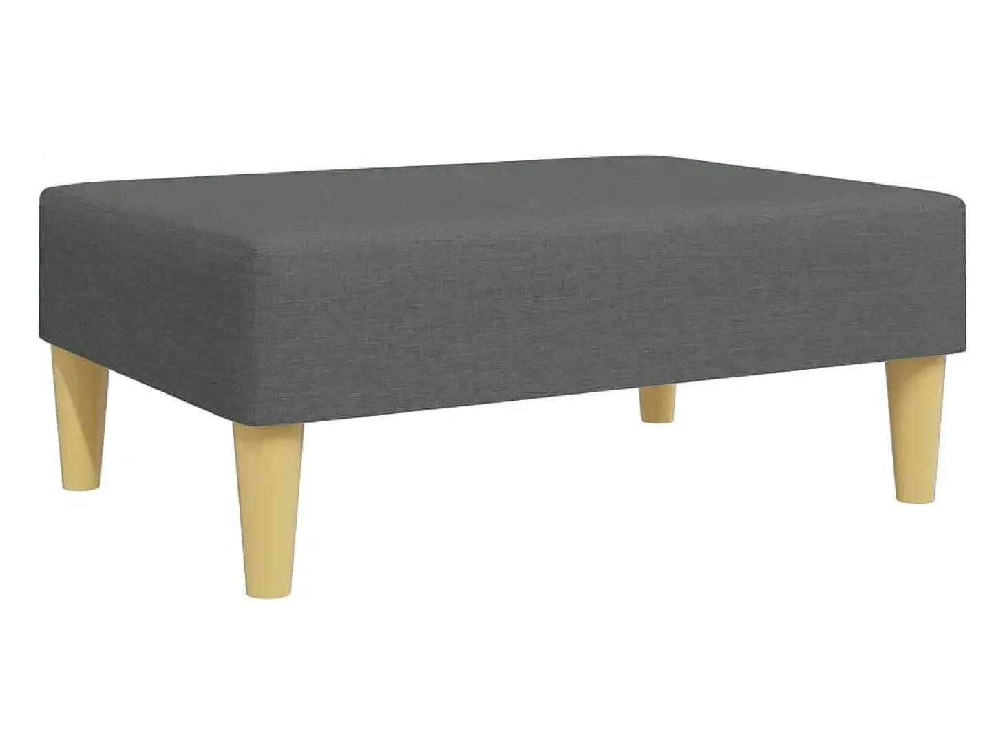 Sofá cama de 2 plazas con taburete tela gris oscuro