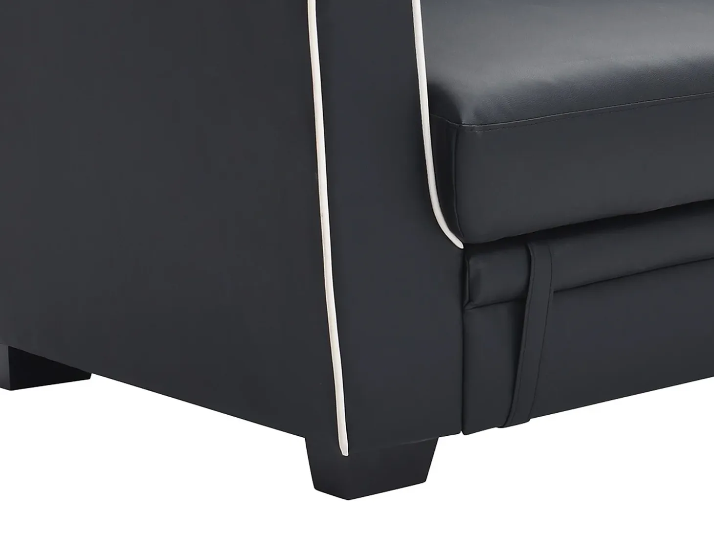 Sofá cama de 3 plazas convertible en cama NATY - Negro