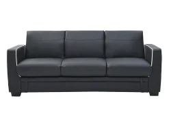 Sofá cama de 3 plazas convertible en cama NATY - Negro