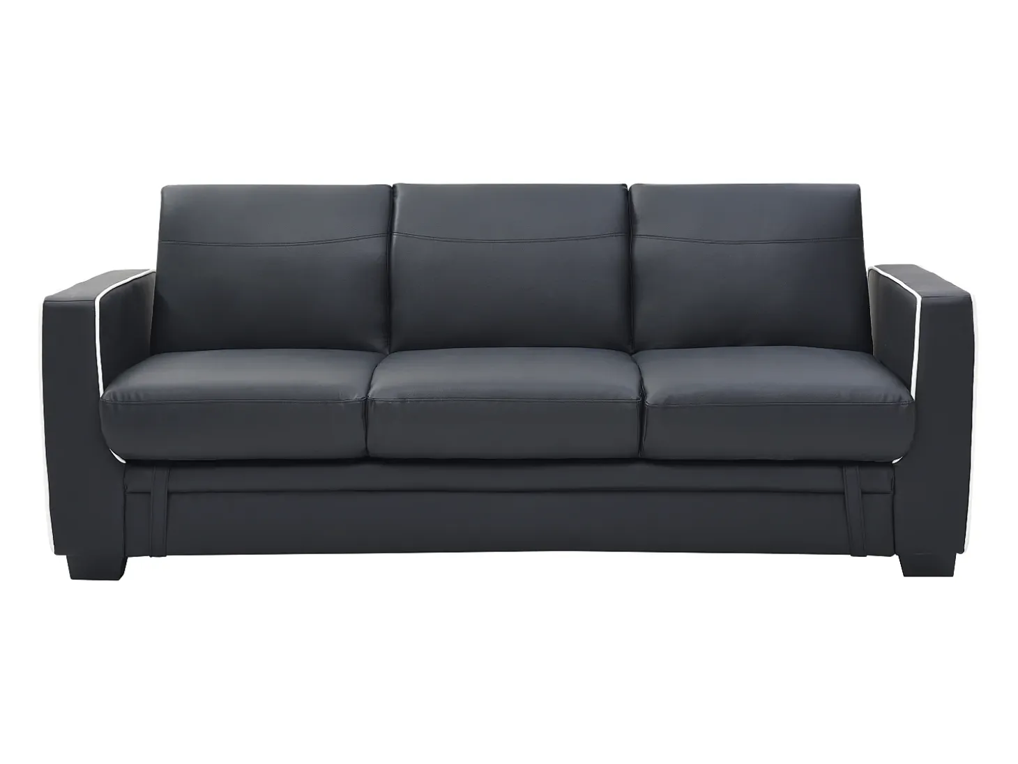 Sofá cama de 3 plazas convertible en cama NATY - Negro