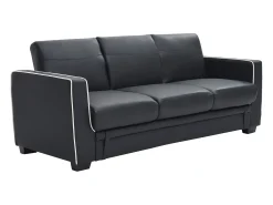 Sofá cama de 3 plazas convertible en cama NATY - Negro
