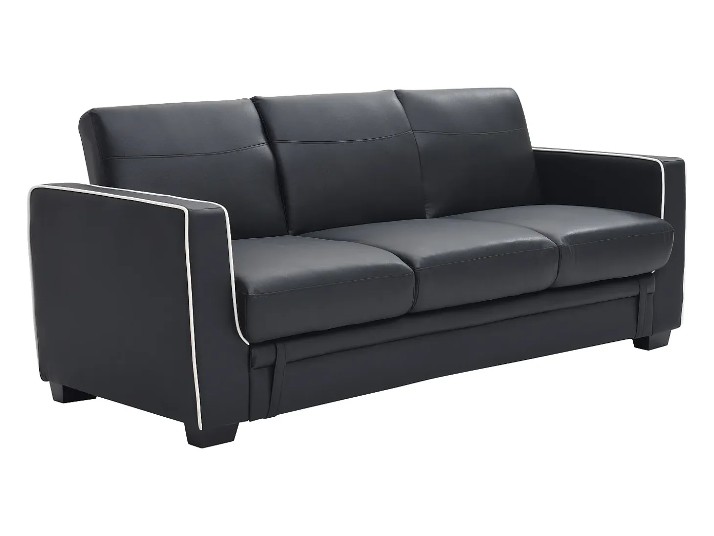 Sofá cama de 3 plazas convertible en cama NATY - Negro