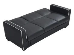 Sofá cama de 3 plazas convertible en cama NATY - Negro