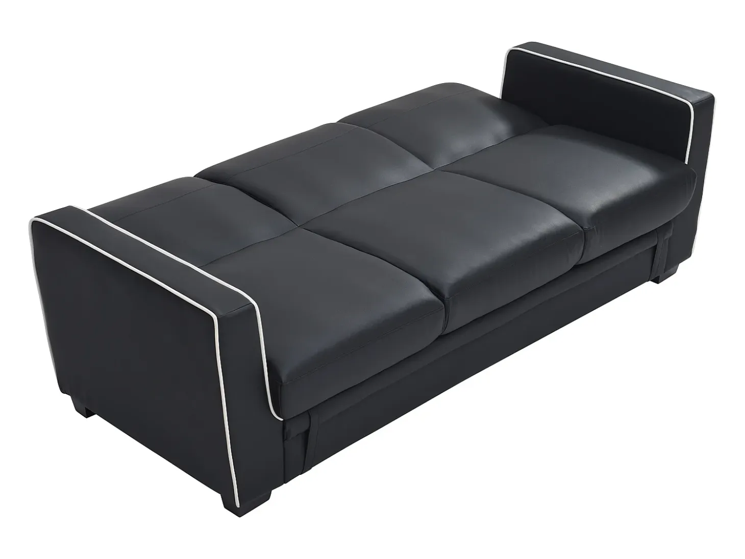 Sofá cama de 3 plazas convertible en cama NATY - Negro