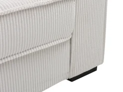 Sofá cama de 3 plazas convertible en terciopelo beige FINORO