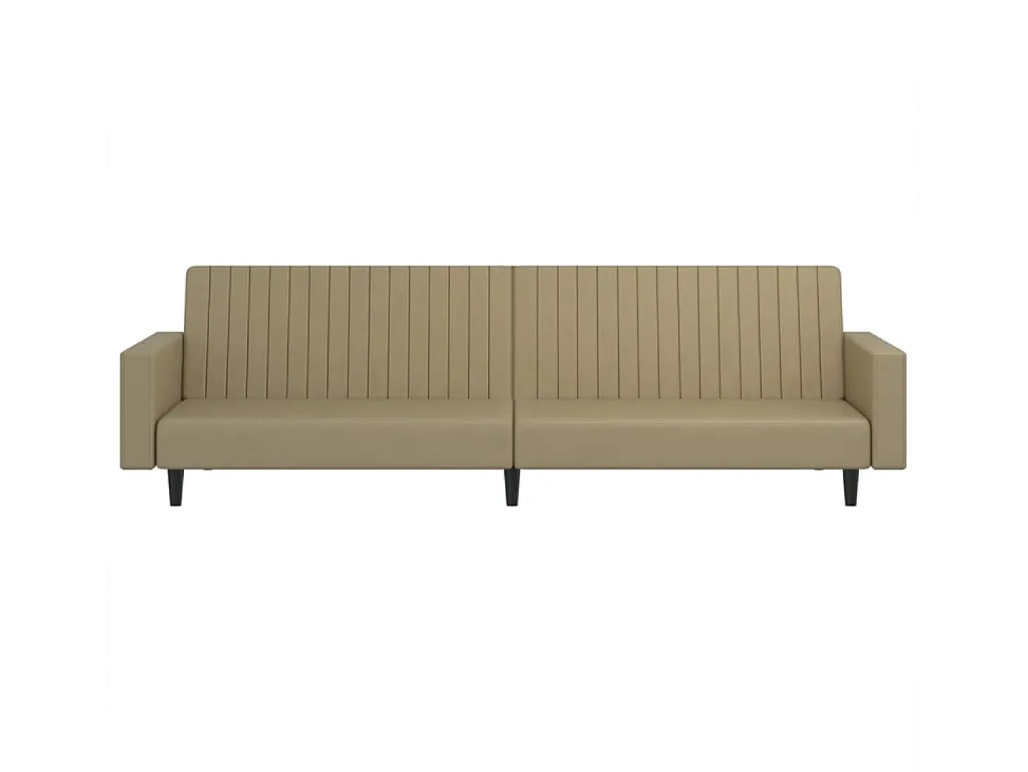 Sofá cama de 2 plazas cuero sintético color capuchino
