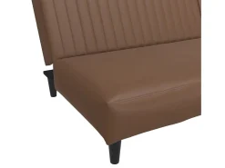 Sofá cama de 2 plazas cuero sintético marrón