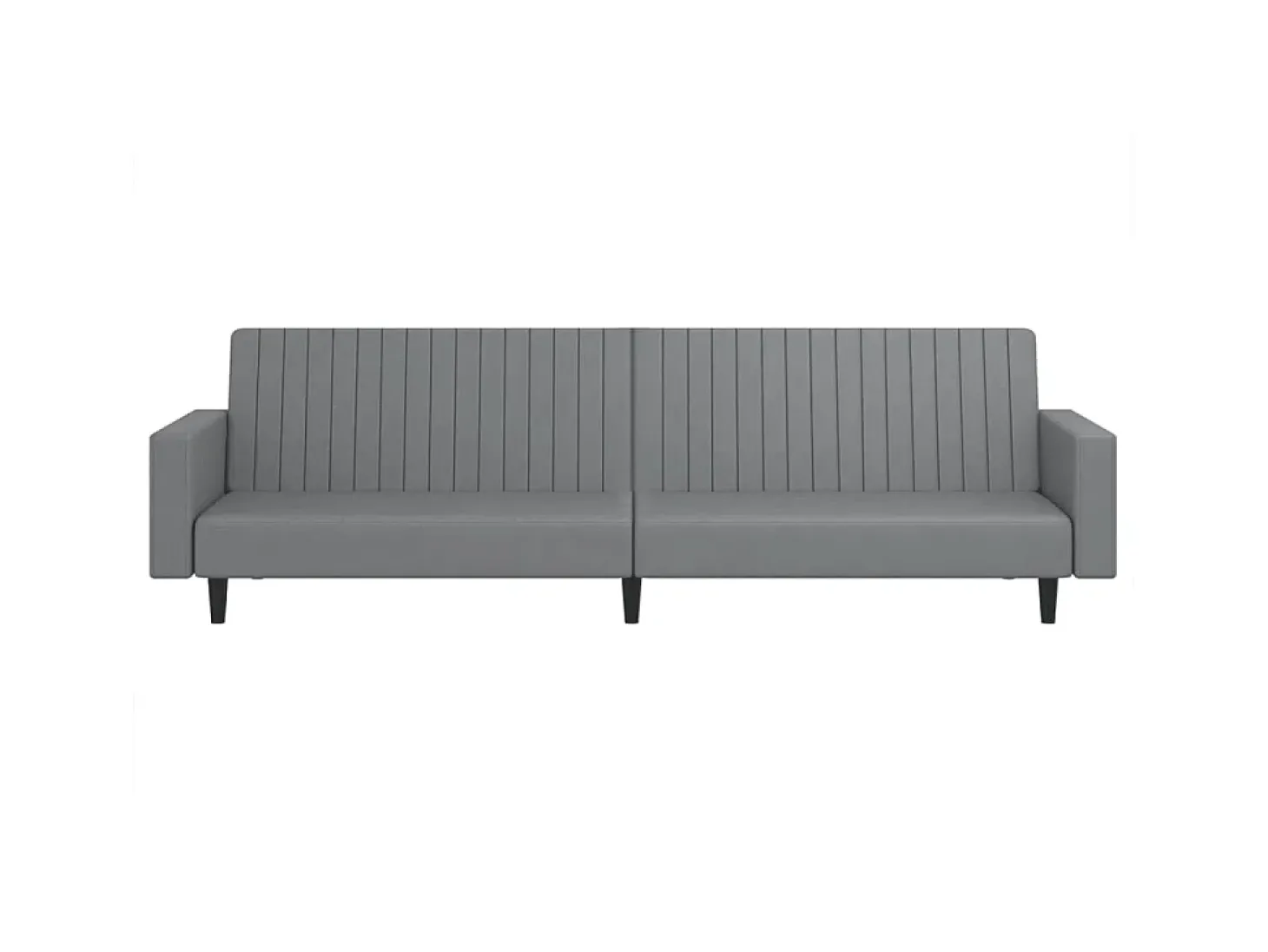 Sofá cama de 2 plazas cuero sintético gris