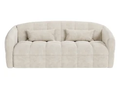 Sofá cama de 3 plazas de apertura rápida terciopelo beige cama de 140 cm RETUNA II