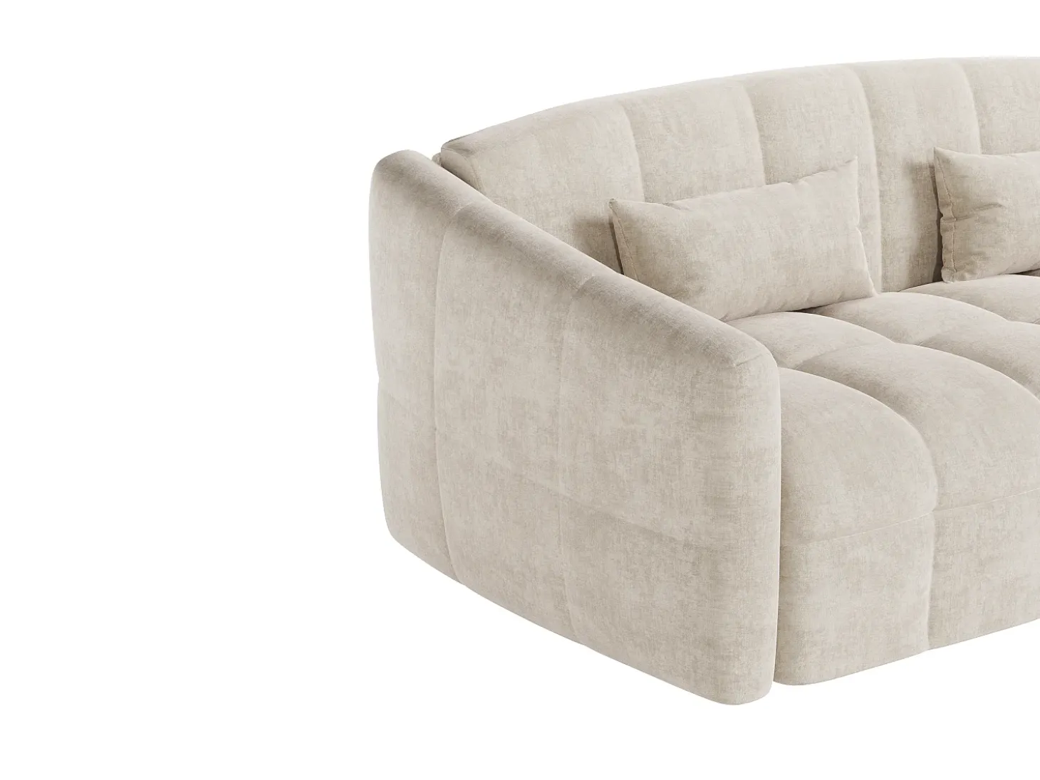 Sofá cama de 3 plazas de apertura rápida terciopelo beige cama de 140 cm RETUNA II