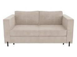 Sofá cama de 4 plazas de apertura rápida en tejido texturizado beige colchón de 14 cm ELORYA