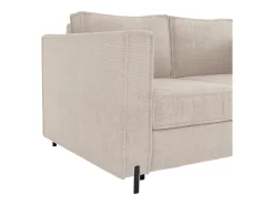 Sofá cama de 4 plazas de apertura rápida en tejido texturizado beige colchón de 14 cm ELORYA