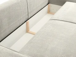Sofá cama de 4 plazas de pana beige - AMELIA de Pascal Morabito