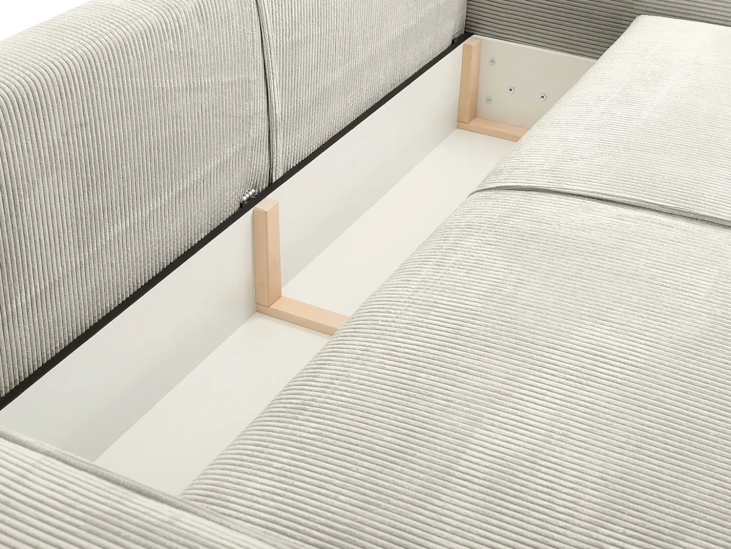 Sofá cama de 4 plazas de pana beige - AMELIA de Pascal Morabito