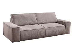 Sofá cama de 4 plazas de pana malva - AMELIA