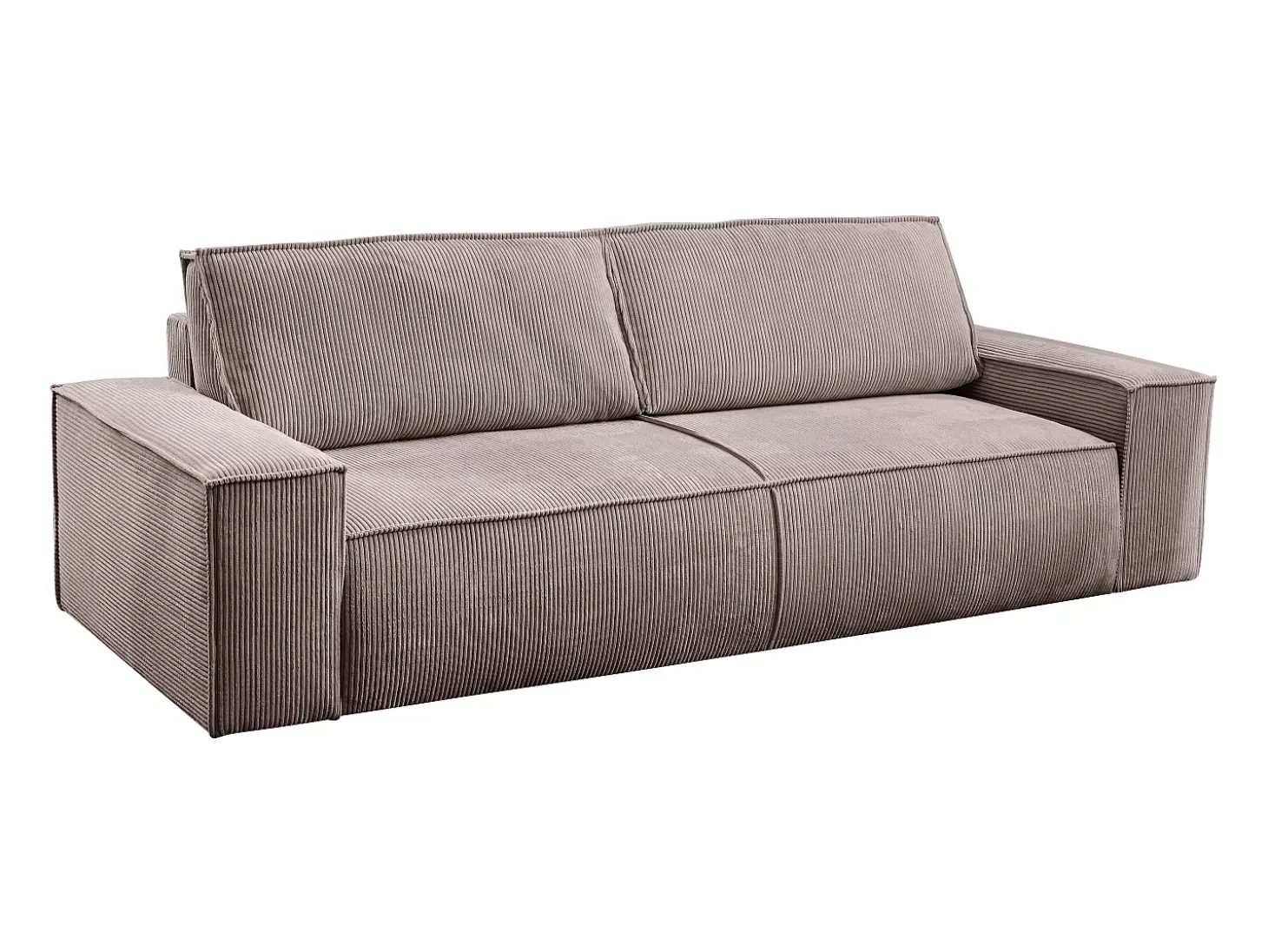 Sofá cama de 4 plazas de pana malva - AMELIA