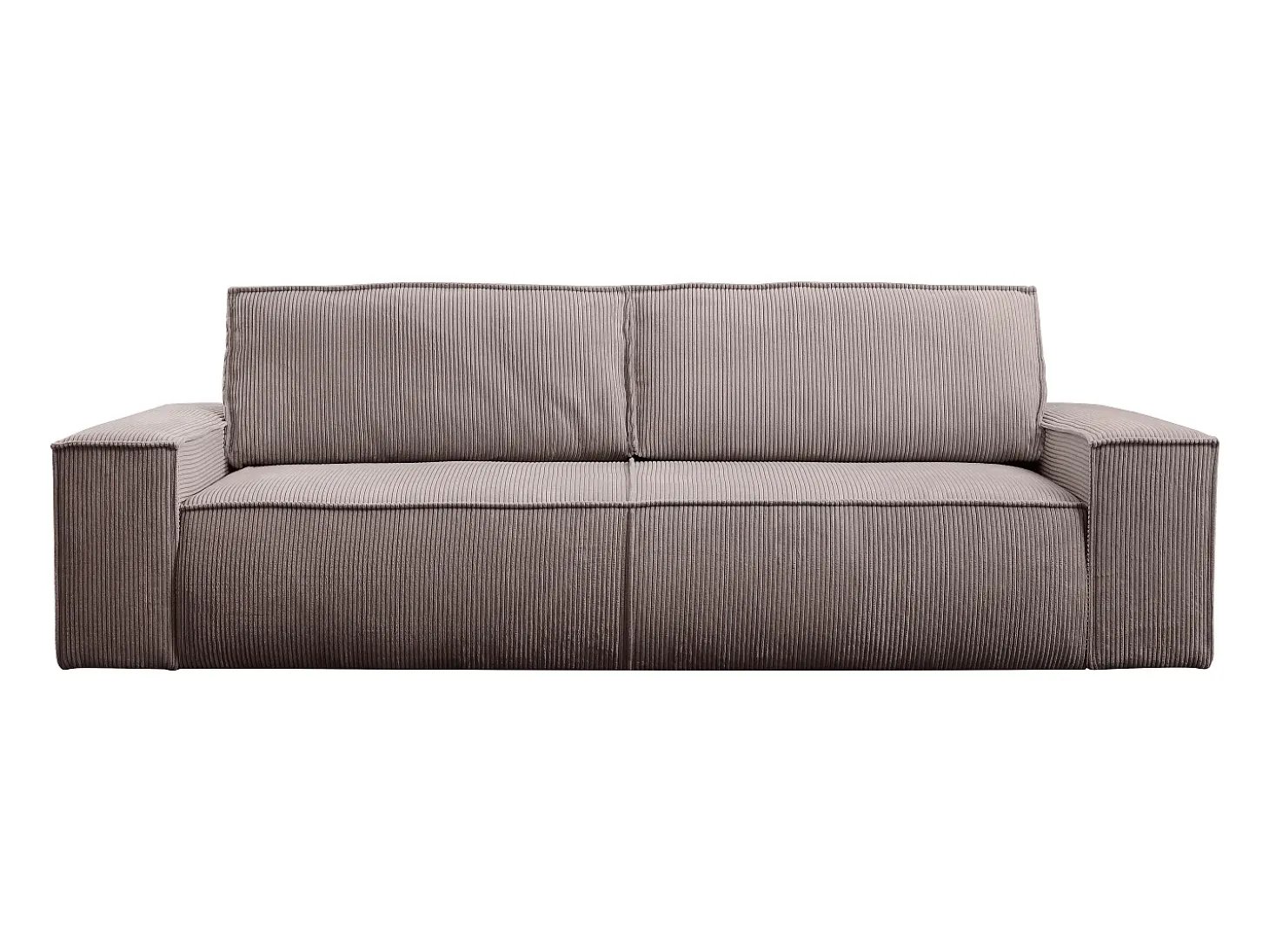 Sofá cama de 4 plazas de pana malva - AMELIA