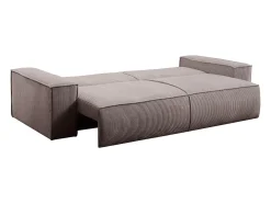 Sofá cama de 4 plazas de pana malva - AMELIA
