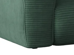 Sofá cama de 3 plazas de pana verde pino POGNIA