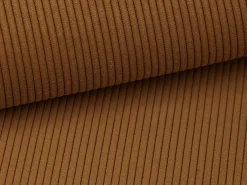Sofá cama de 3 plazas de pana terracota TEODORA