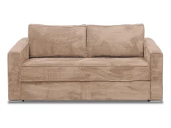 Sofá cama de 3 plazas de pana en color topo - 140 cm - 14 cm LORETO