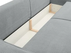 Sofá cama de 4 plazas de pana gris claro - AMELIA de Pascal Morabito