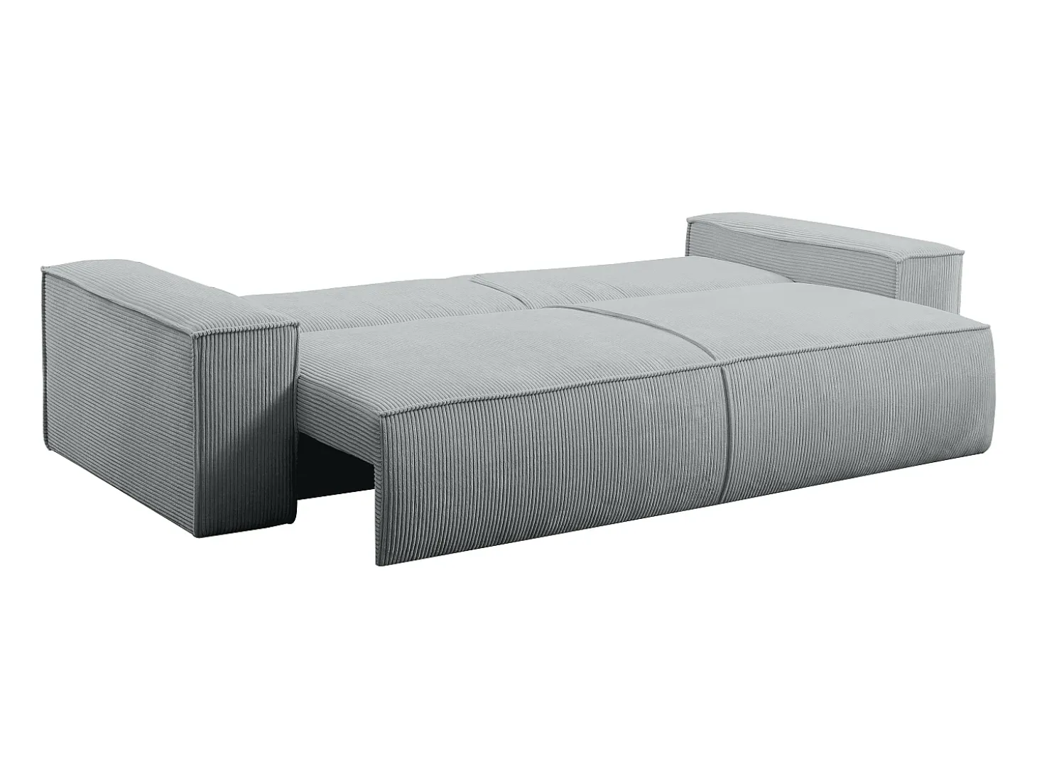 Sofá cama de 4 plazas de pana gris claro - AMELIA de Pascal Morabito
