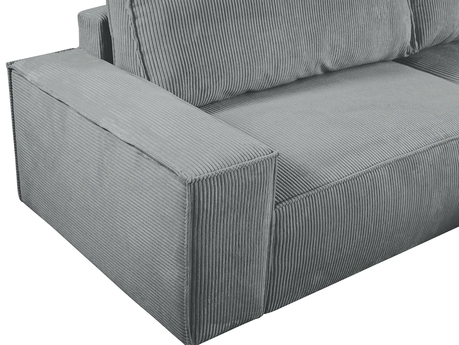 Sofá cama de 4 plazas de pana gris claro - AMELIA de Pascal Morabito