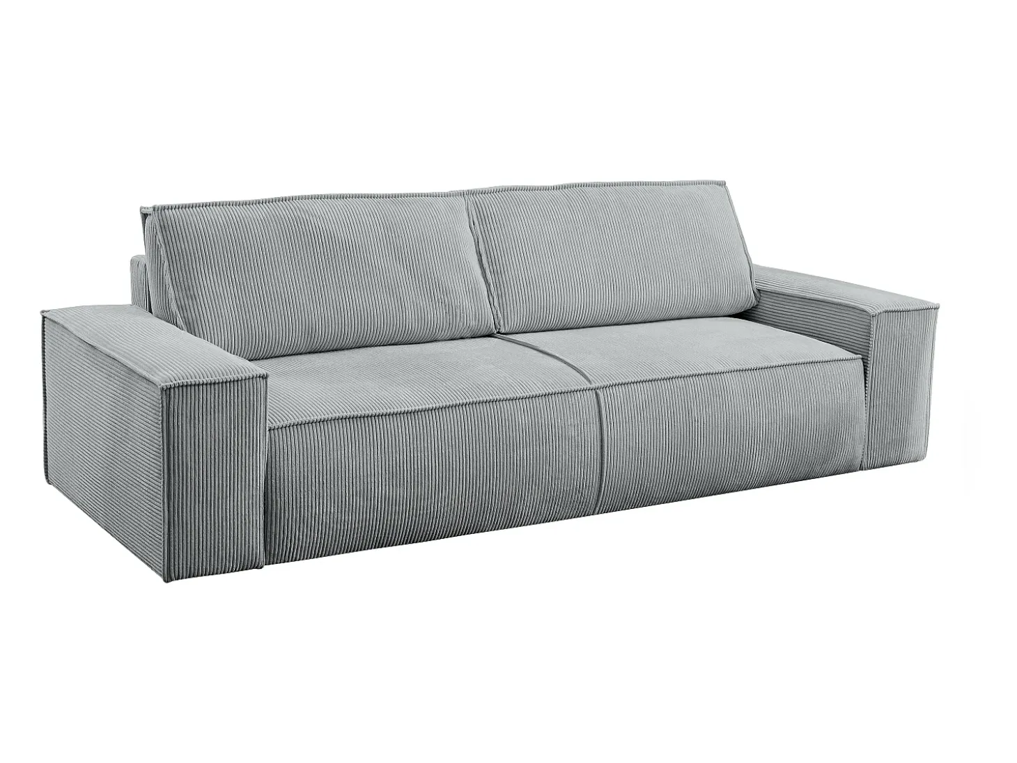 Sofá cama de 4 plazas de pana gris claro - AMELIA de Pascal Morabito
