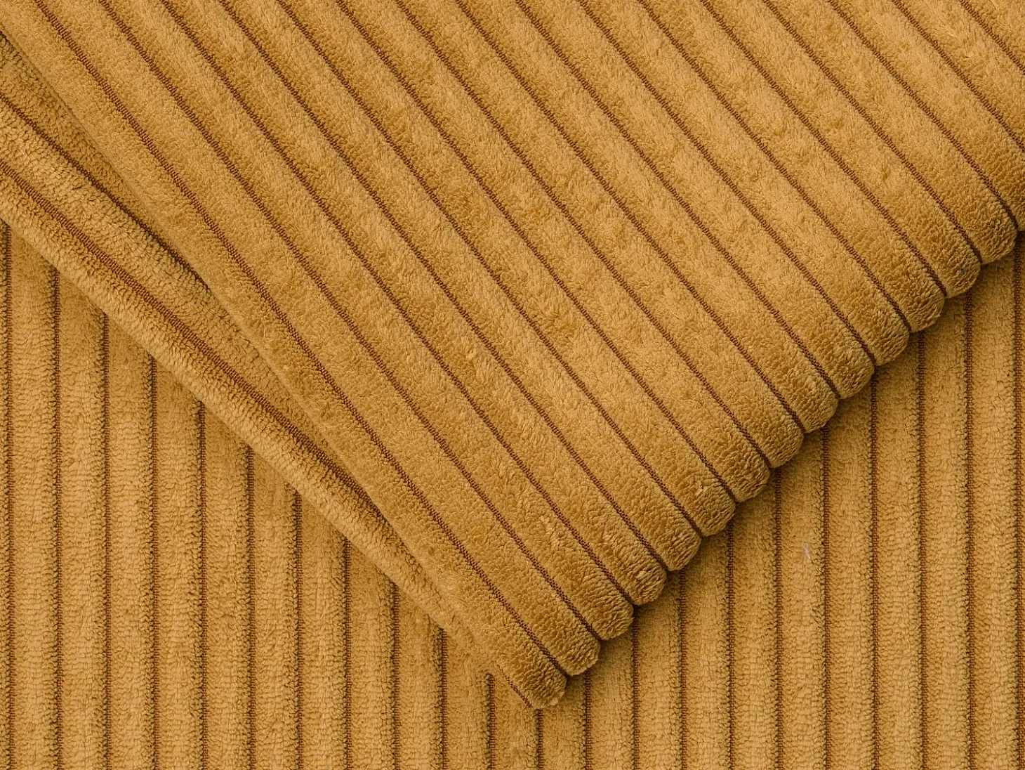 Sofá cama de 3 plazas de pana amarillo mostaza 140 cm 22 cm LORETO