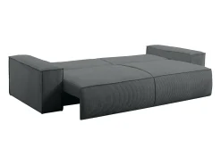 Sofá cama de 4 plazas de pana gris gris antracita - AMELIA