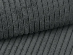 Sofá cama de 4 plazas de pana gris gris antracita - AMELIA