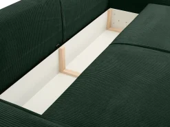 Sofá cama de 4 plazas de pana verde pino - AMELIA de Pascal Morabito