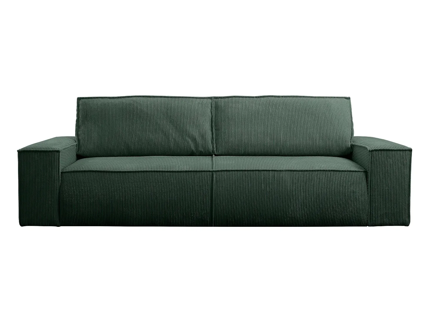 Sofá cama de 4 plazas de pana verde pino - AMELIA de Pascal Morabito