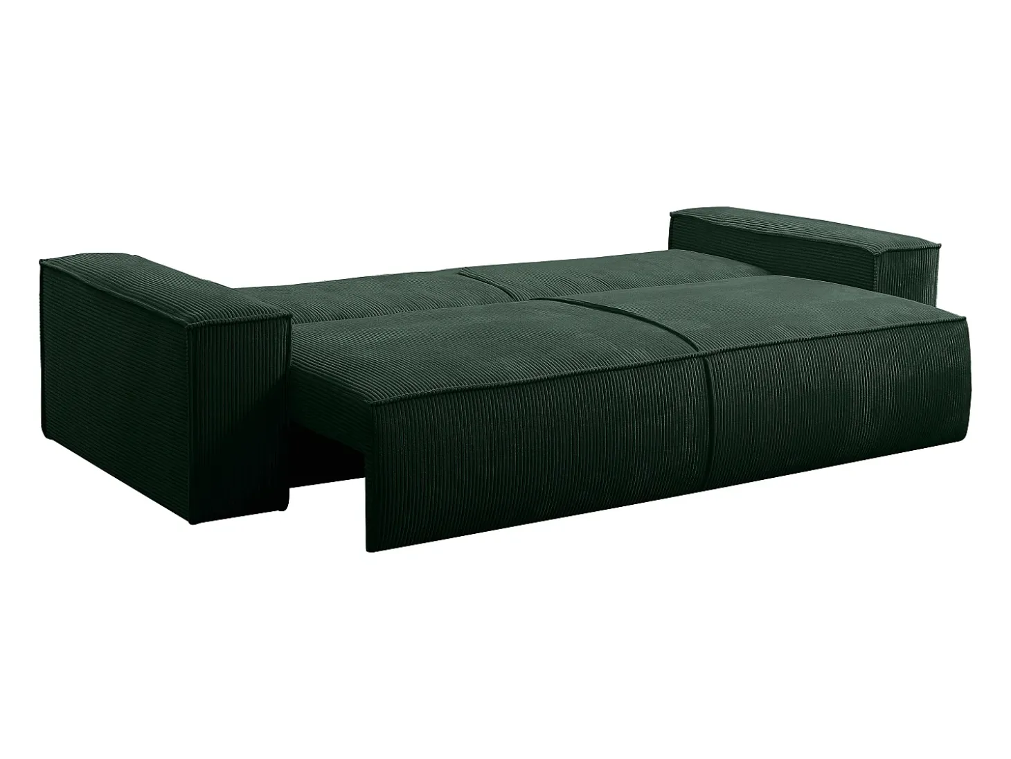 Sofá cama de 4 plazas de pana verde pino - AMELIA de Pascal Morabito