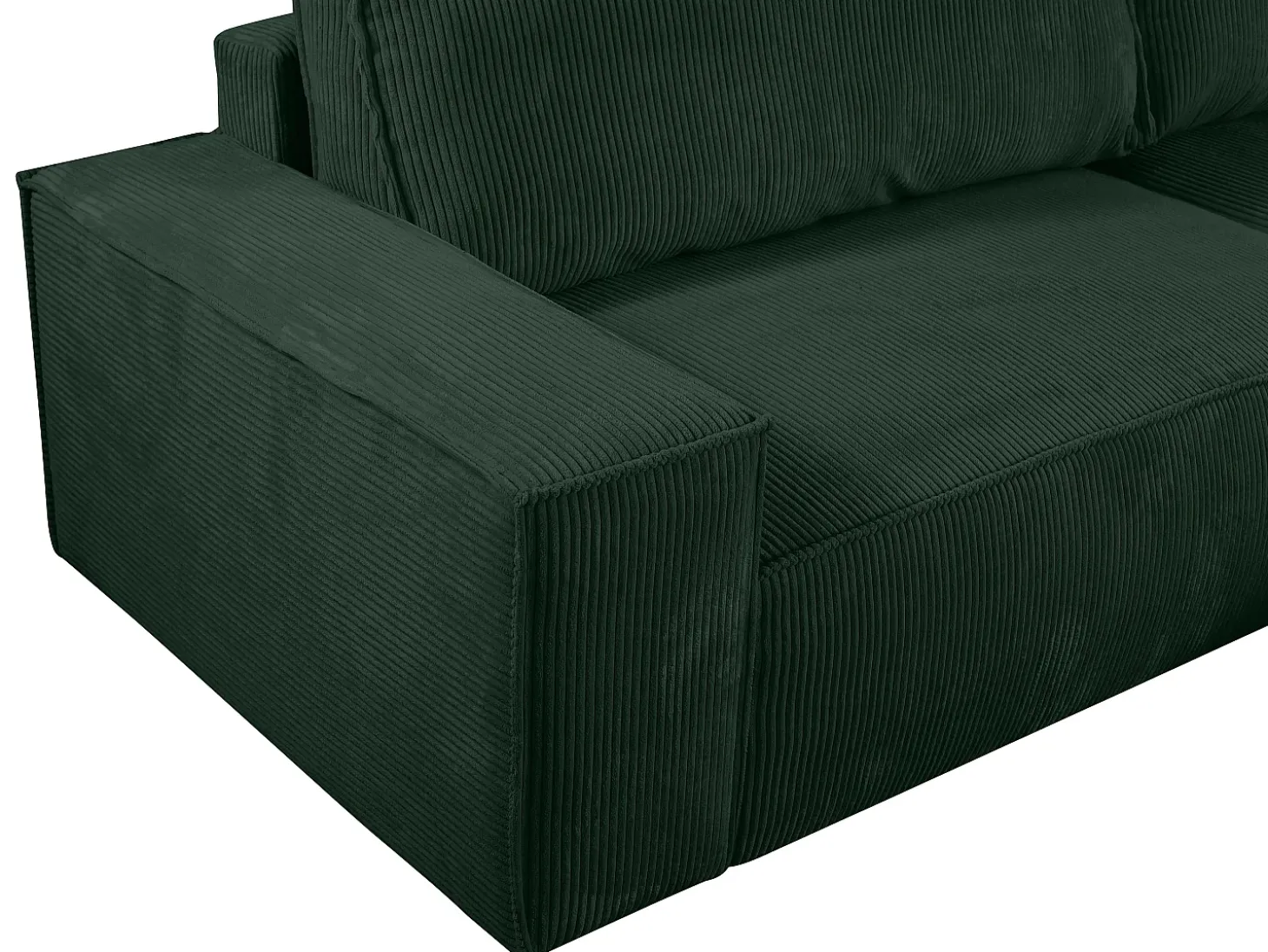 Sofá cama de 4 plazas de pana verde pino - AMELIA de Pascal Morabito