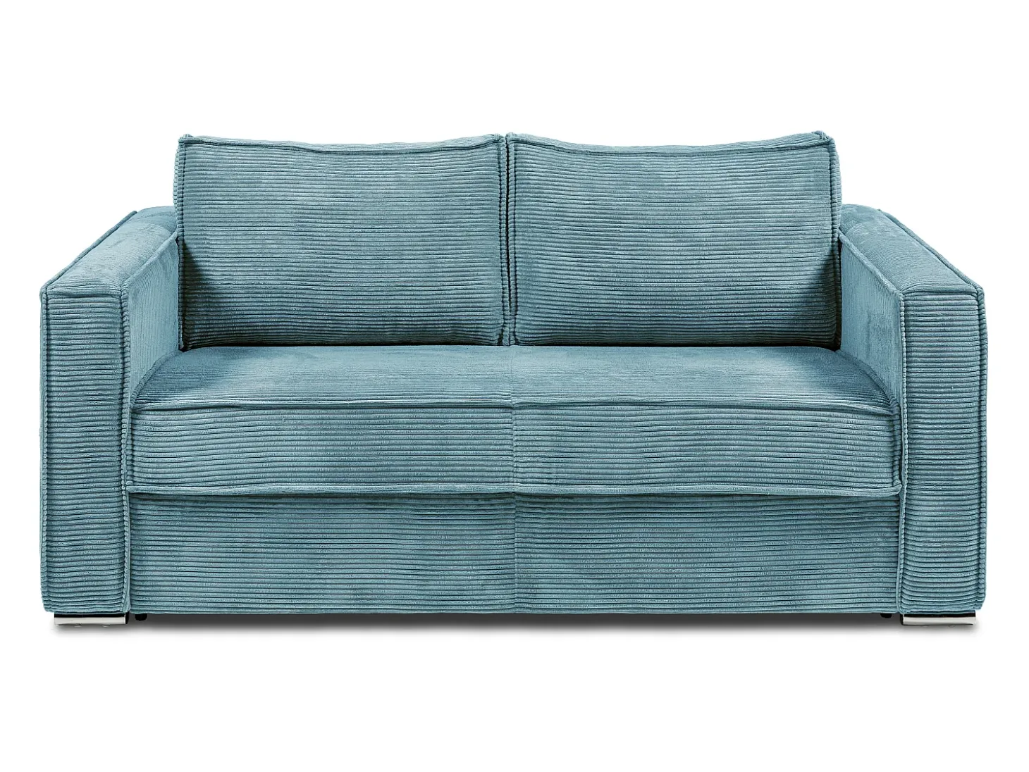 Sofá cama de 4 plazas de pana color beige LORETO