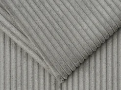Sofá cama de 3 plazas de pana gris claro - 140 cm - 14 cm LORETO