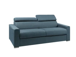 Sofá cama de 4 plazas de tela de apertura rápida Gris colchón - VIZIR