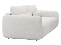 Sofá cama de 3 plazas de tela texturizada beige VOPOZA