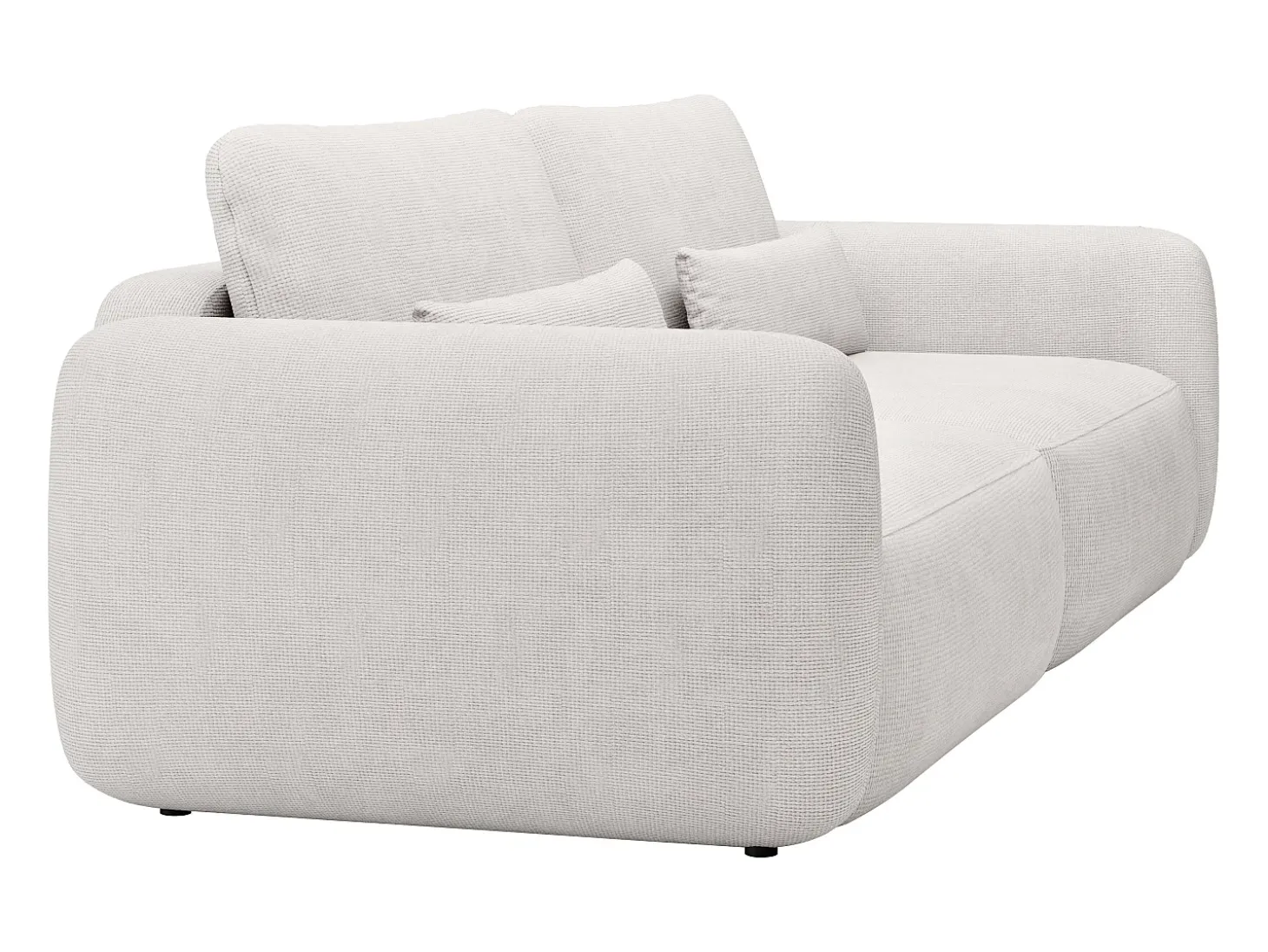 Sofá cama de 3 plazas de tela texturizada beige VOPOZA