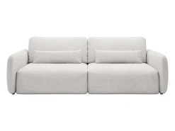 Sofá cama de 3 plazas de tela texturizada beige VOPOZA