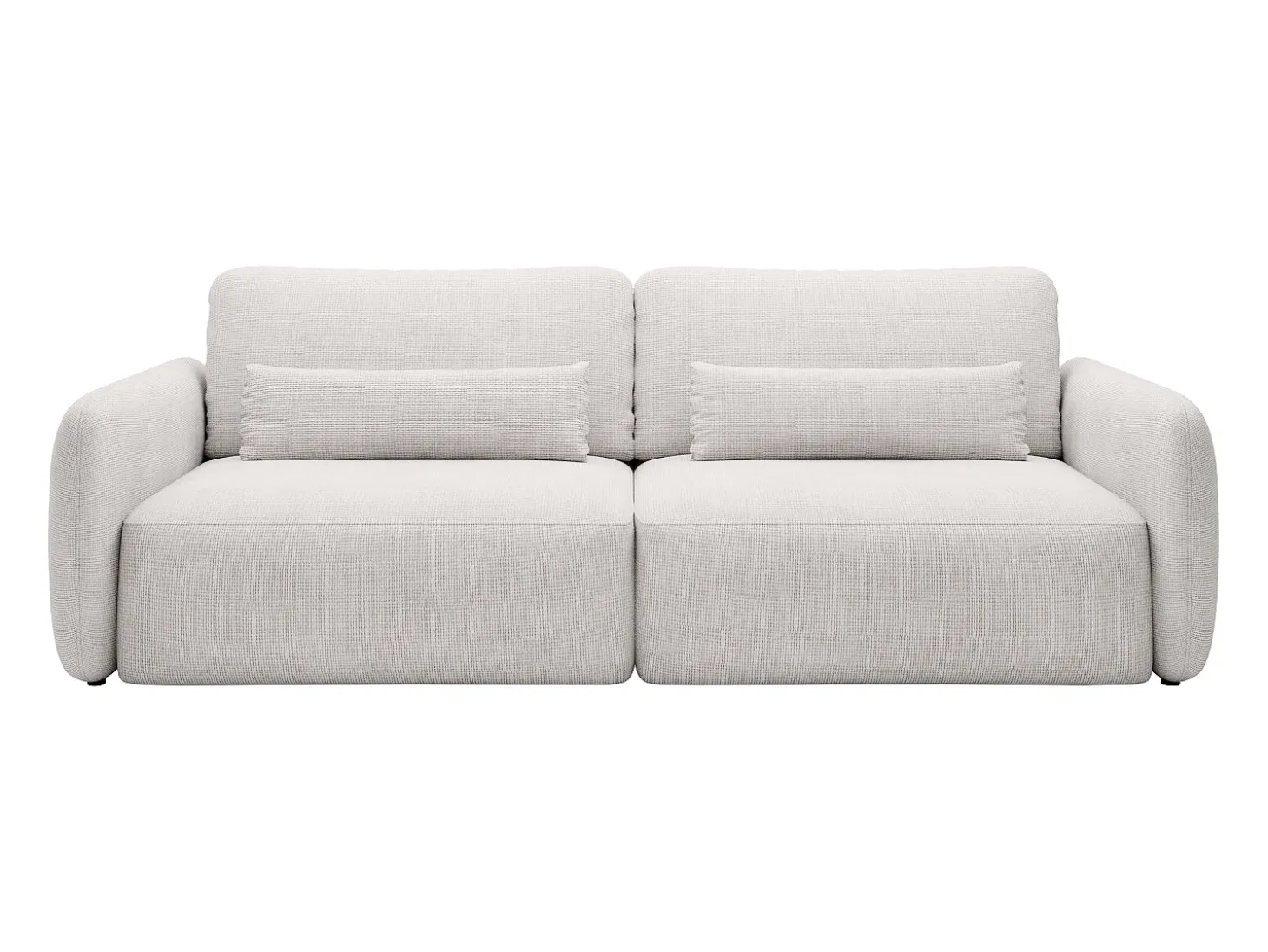 Sofá cama de 3 plazas de tela texturizada beige VOPOZA
