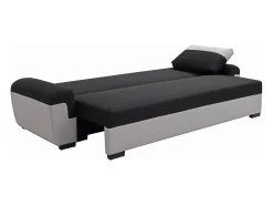 Sofá cama de 3 plazas de tela negro y gris claro GABY II